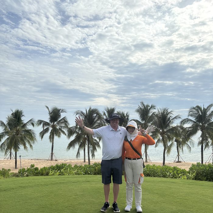 Golfers at Vinpearl Golf Phu Quoc